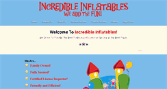 Desktop Screenshot of incredibleinflatablespa.com