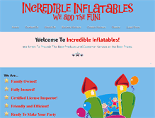 Tablet Screenshot of incredibleinflatablespa.com